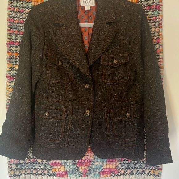 This blazer is so cute!  RoFa Moden tweed blazer. - Picture 1 of 10